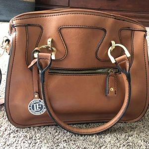 London Fog tan bag